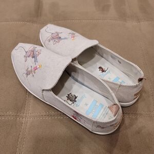 TOMS Disney X Cinderella Gus & Jaq Canvas Slip-on - sz 9.5